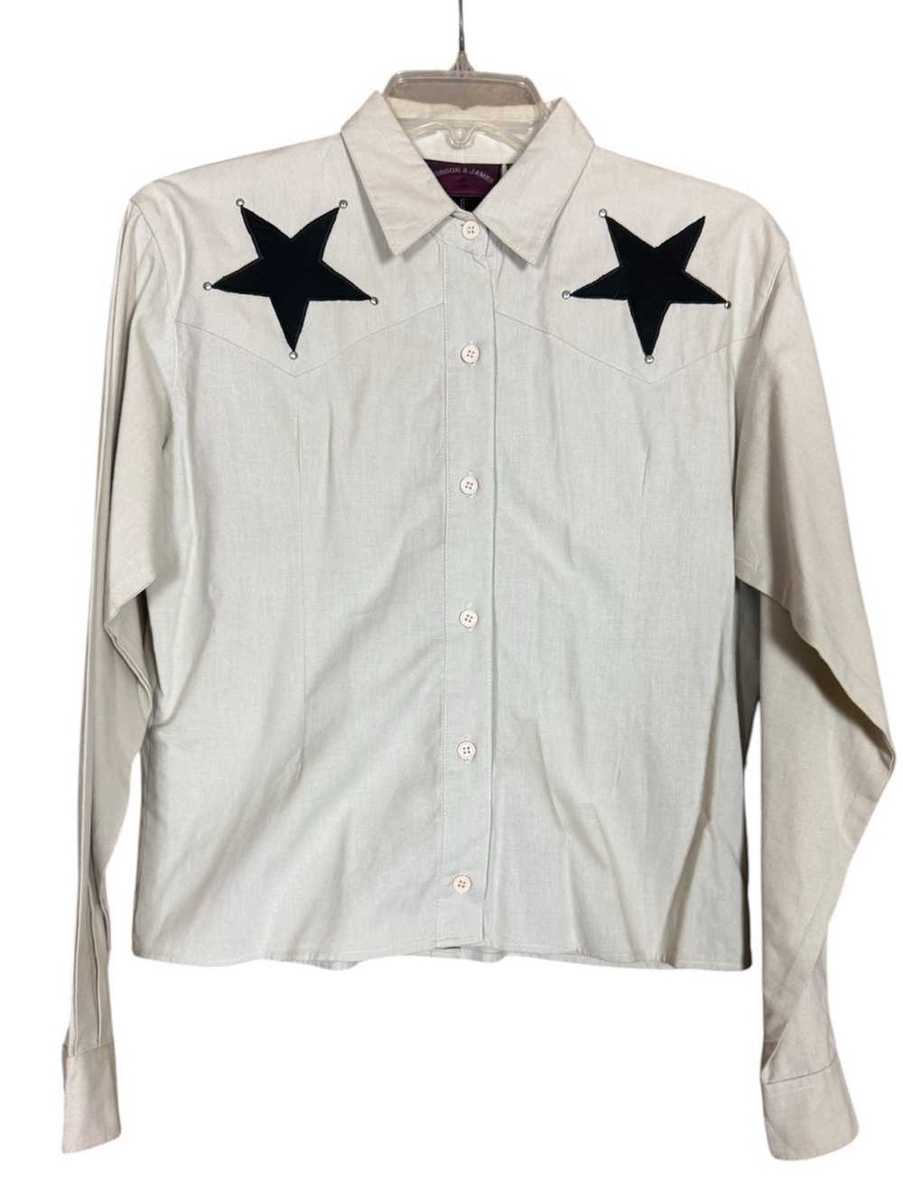 Vintage Gordon & James Western Star Appliqué Button-Up Shirt Size Medium